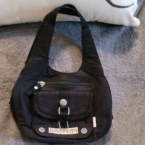 Mudd Black Canvas Shoulder Bag